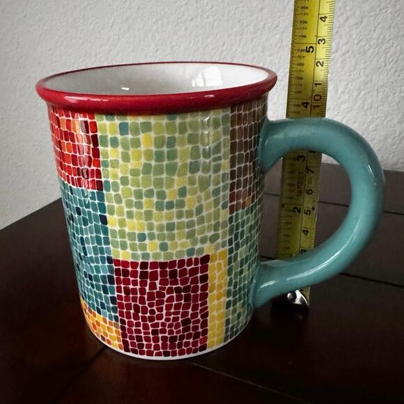 Starbucks 2002 Barista Mosaic Tile Patchwork Vintage Coffee Mug Cup Collectible - Picture 5 of 7